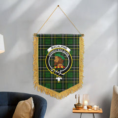 MacAlpine Modern Tartan Crest Wall Hanging Banner