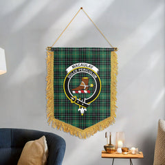 MacAulay Hunting Ancient Tartan Crest Wall Hanging Banner