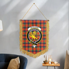 Nicolson Ancient Tartan Crest Wall Hanging Banner