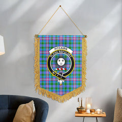 Pitcairn Hunting Tartan Crest Wall Hanging Banner