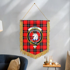 Ramsay Modern Tartan Crest Wall Hanging Banner