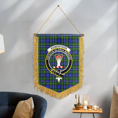 Robertson Hunting Modern Tartan Crest Wall Hanging Banner