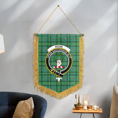 Ross Hunting Ancient Tartan Crest Wall Hanging Banner