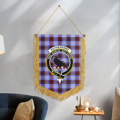 Rutherford Tartan Crest Wall Hanging Banner