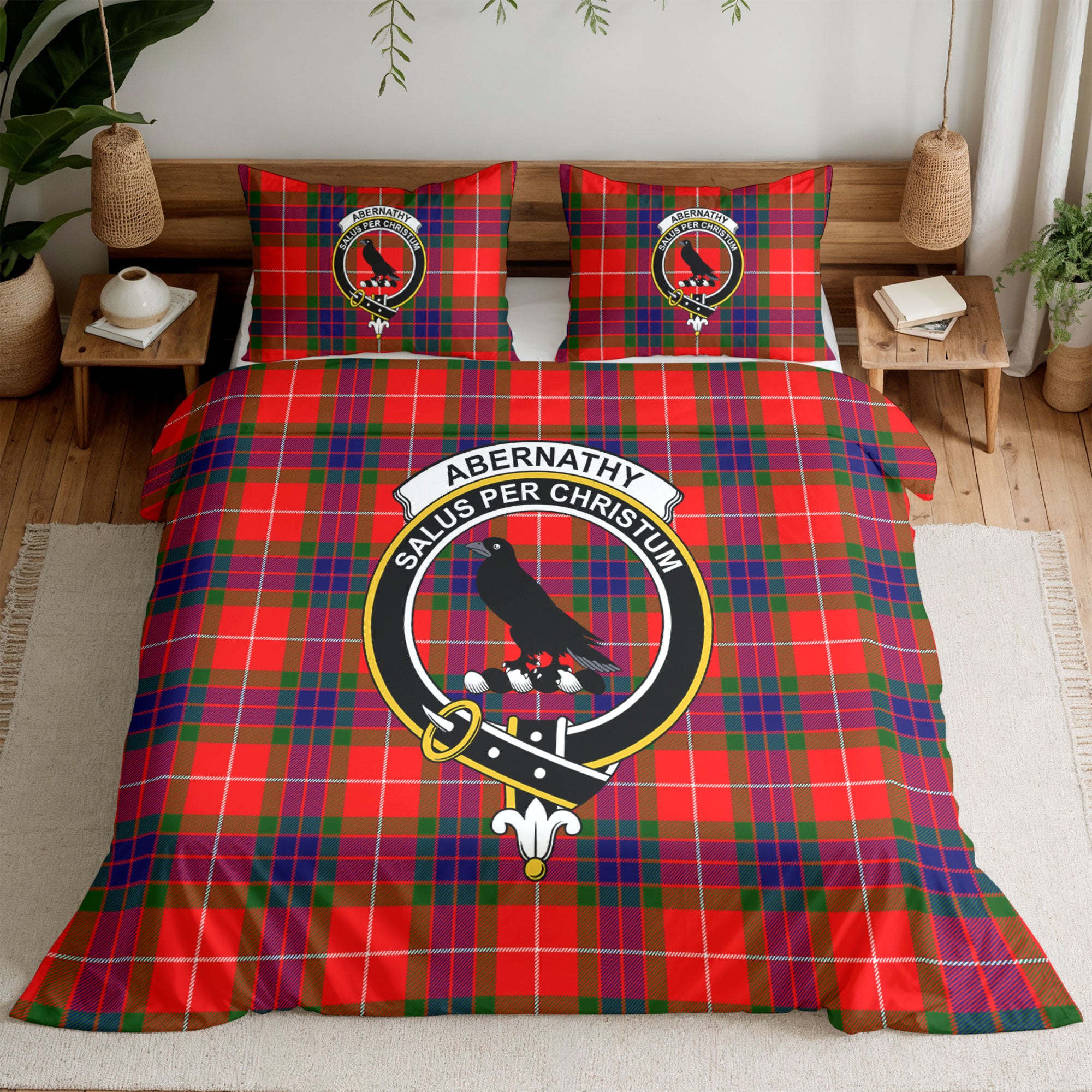 Abernathy Tartan Crest Bedding Set