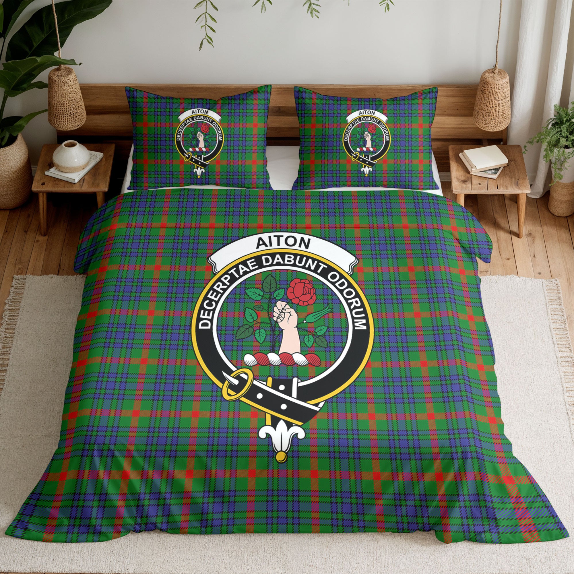Aiton Tartan Crest Bedding Set