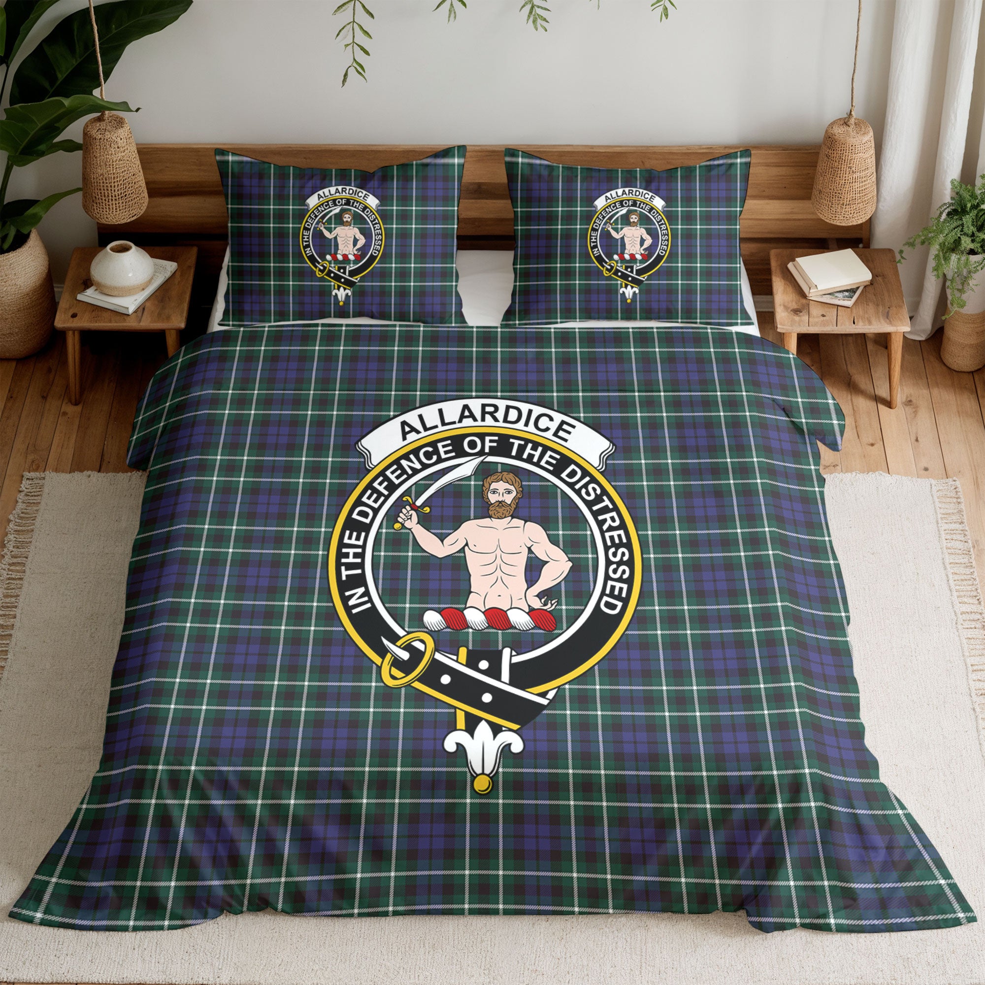 Allardice Tartan Crest Bedding Set