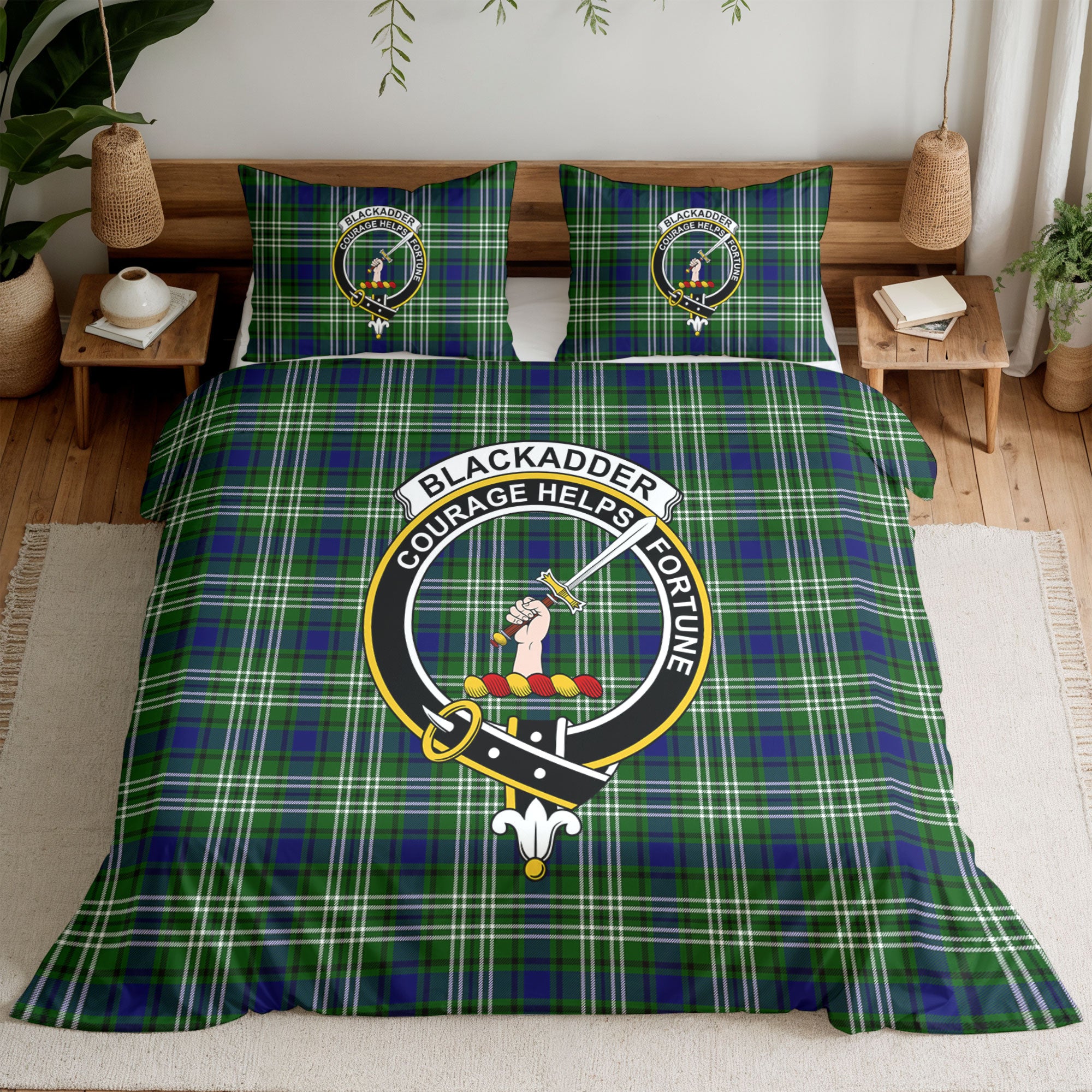 Blackadder Tartan Crest Bedding Set
