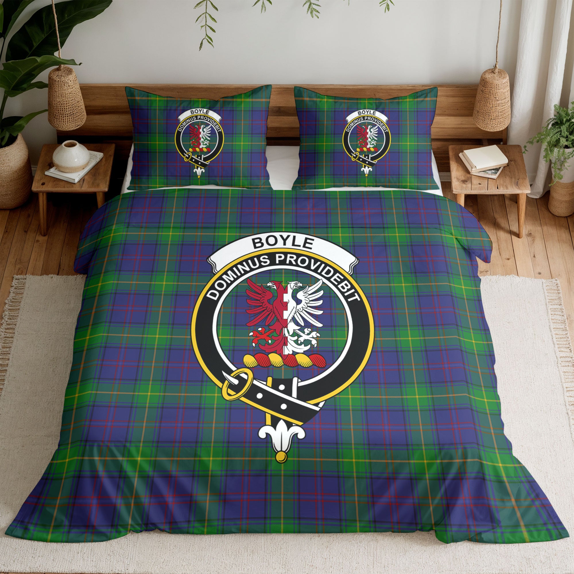 Boyle Tartan Crest Bedding Set