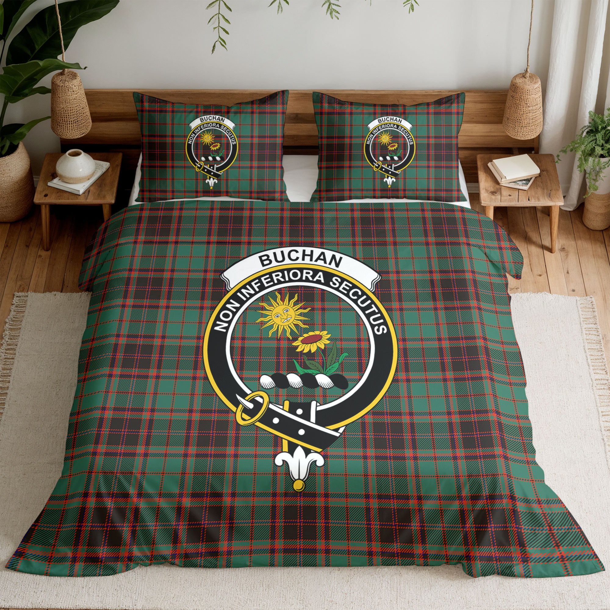 Buchan Ancient Tartan Crest Bedding Set