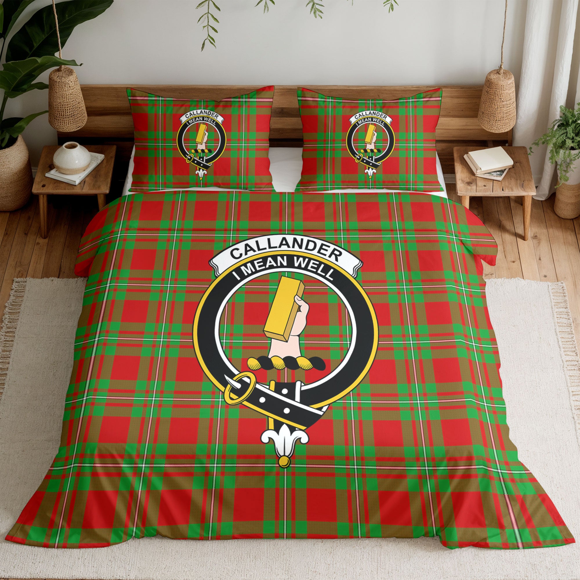 Callander Tartan Crest Bedding Set