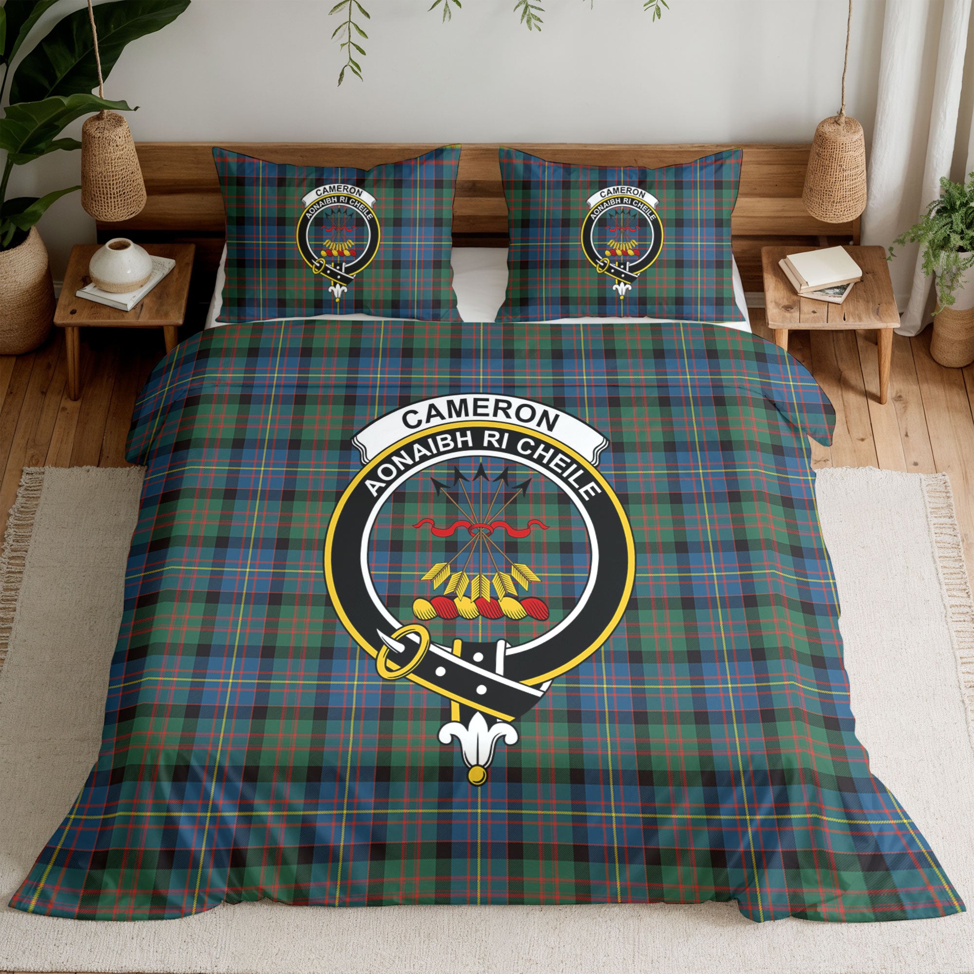 Cameron of Erracht Ancient Tartan Crest Bedding Set