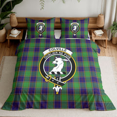 Colville Tartan Crest Bedding Set