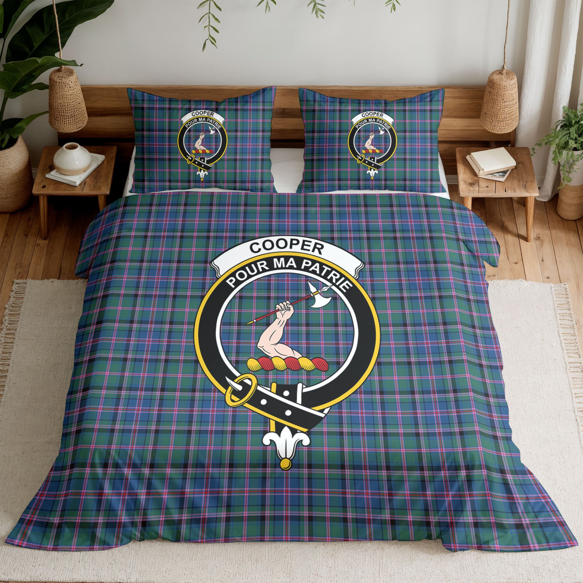 Cooper Ancient Tartan Crest Bedding Set