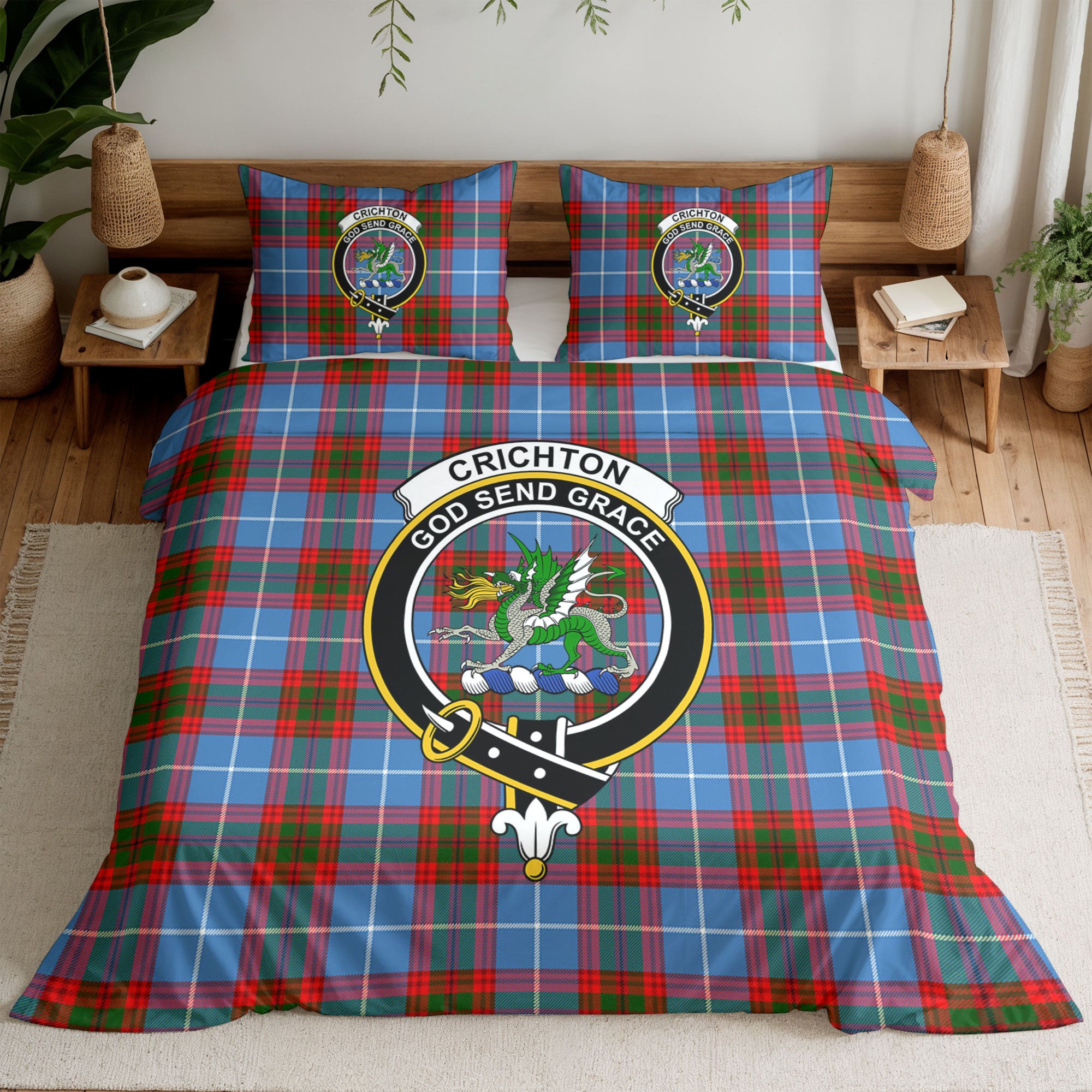 Crichton Tartan Crest Bedding Set