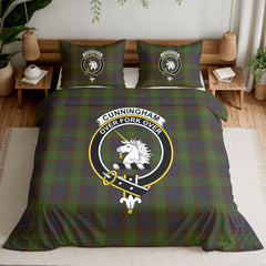 Cunningham Hunting Modern Tartan Crest Bedding Set