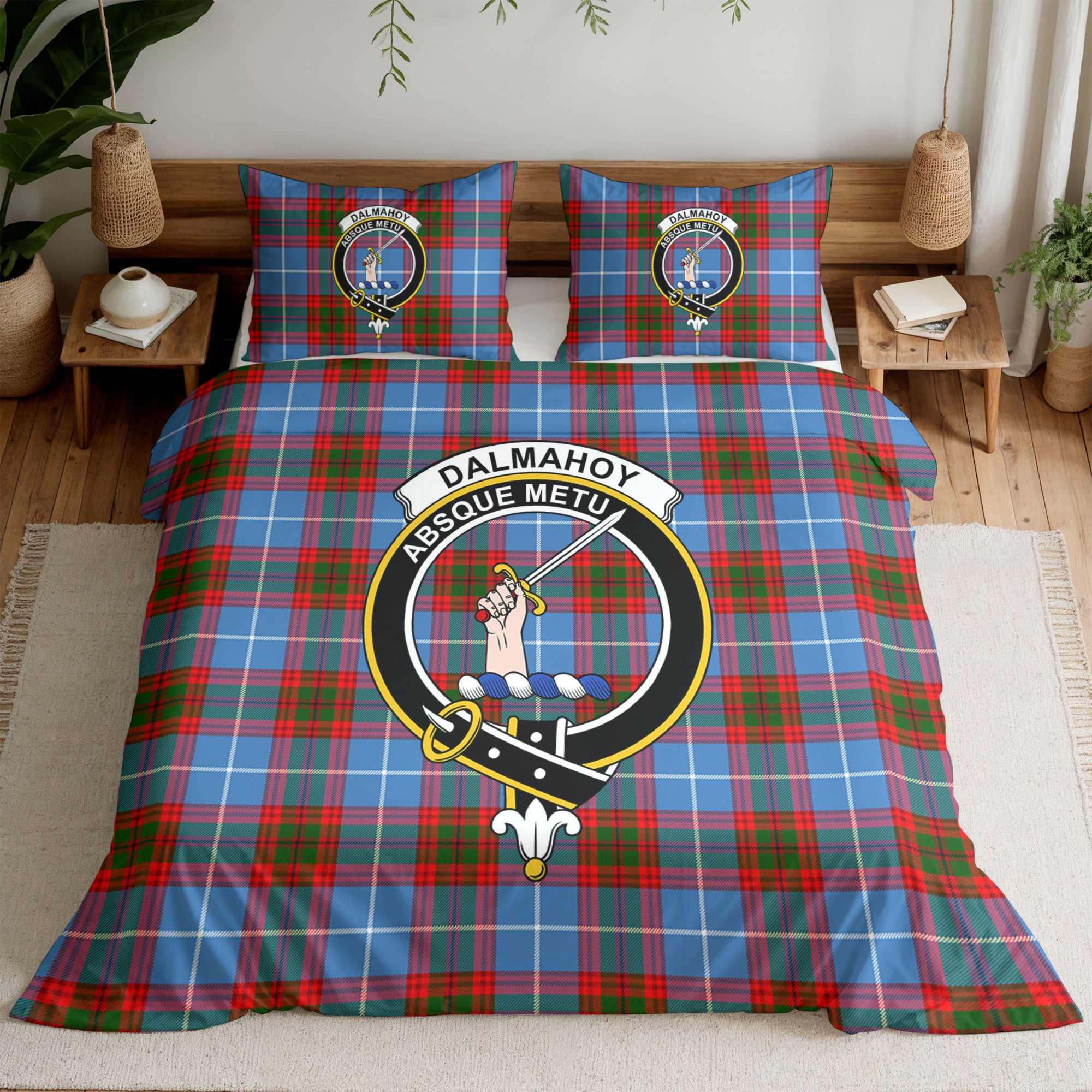 Dalmahoy Tartan Crest Bedding Set