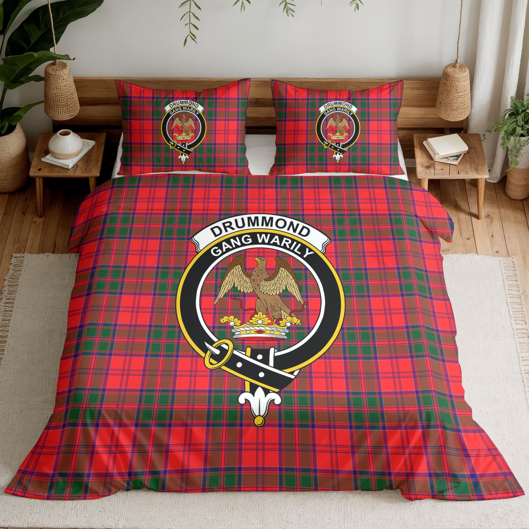 Drummond Modern Tartan Crest Bedding Set