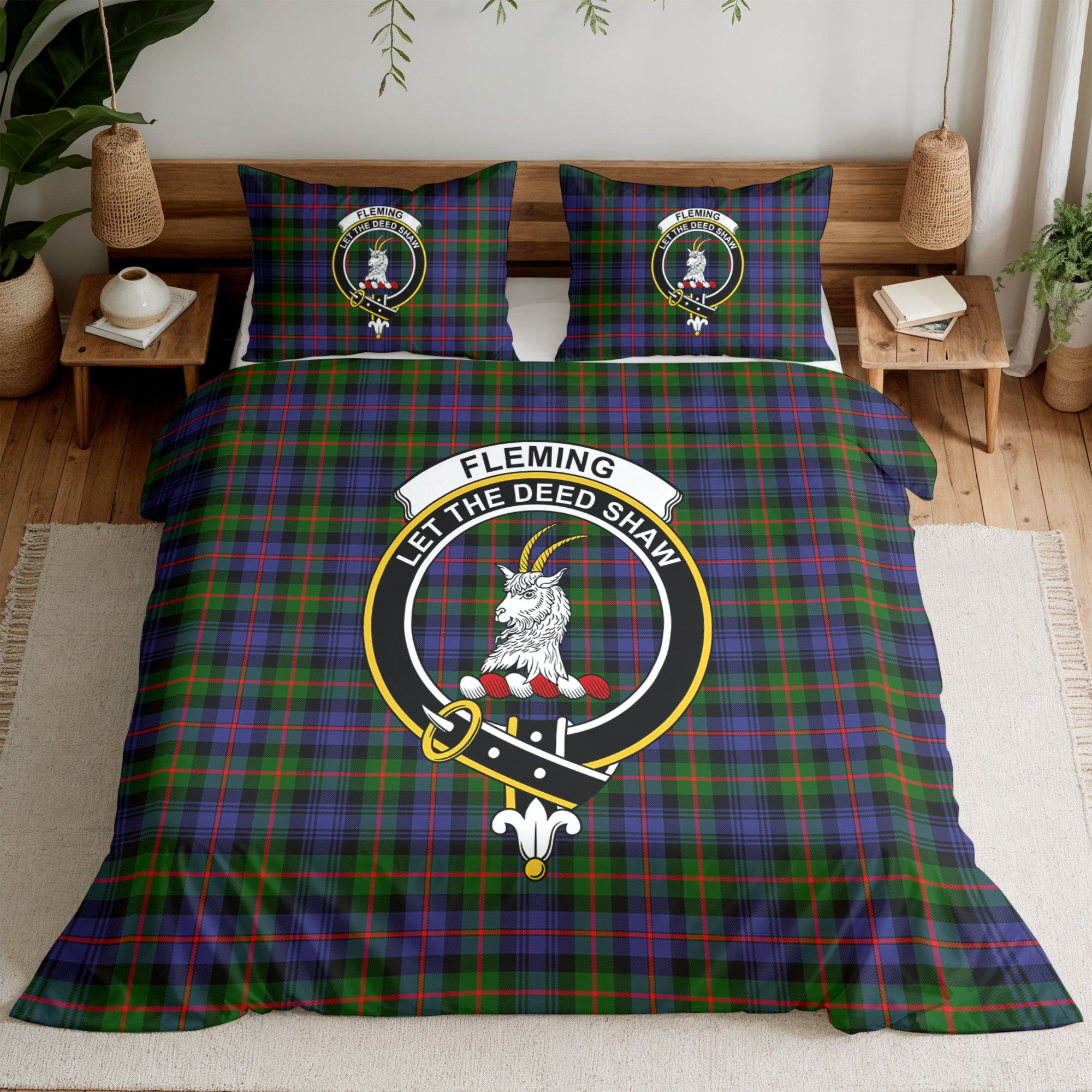 Fleming Tartan Crest Bedding Set