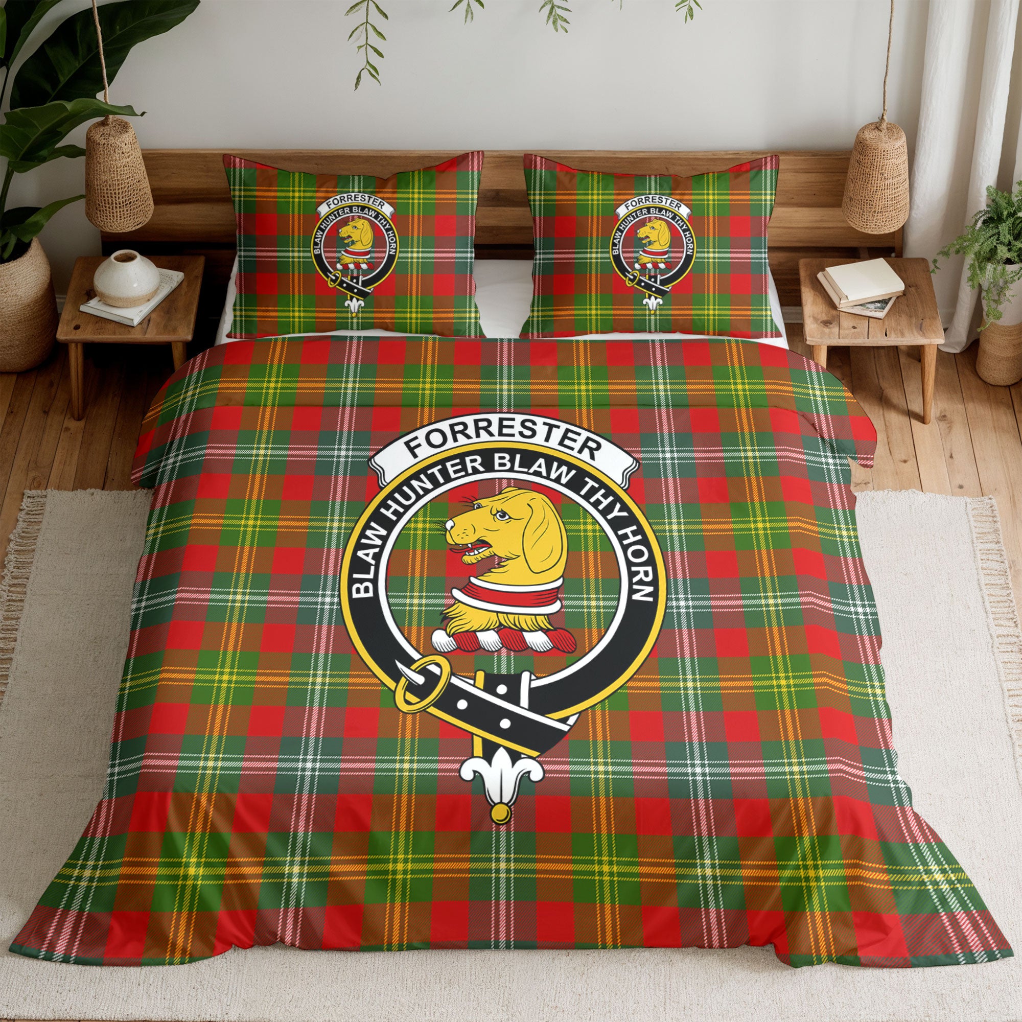 Forrester Tartan Crest Bedding Set