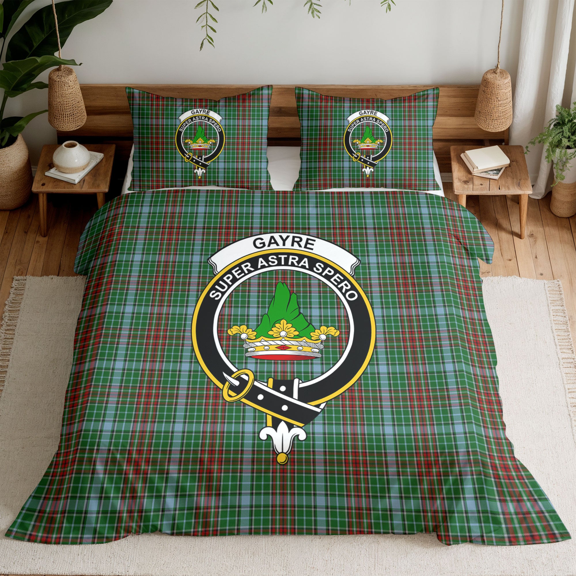 Gayre Tartan Crest Bedding Set
