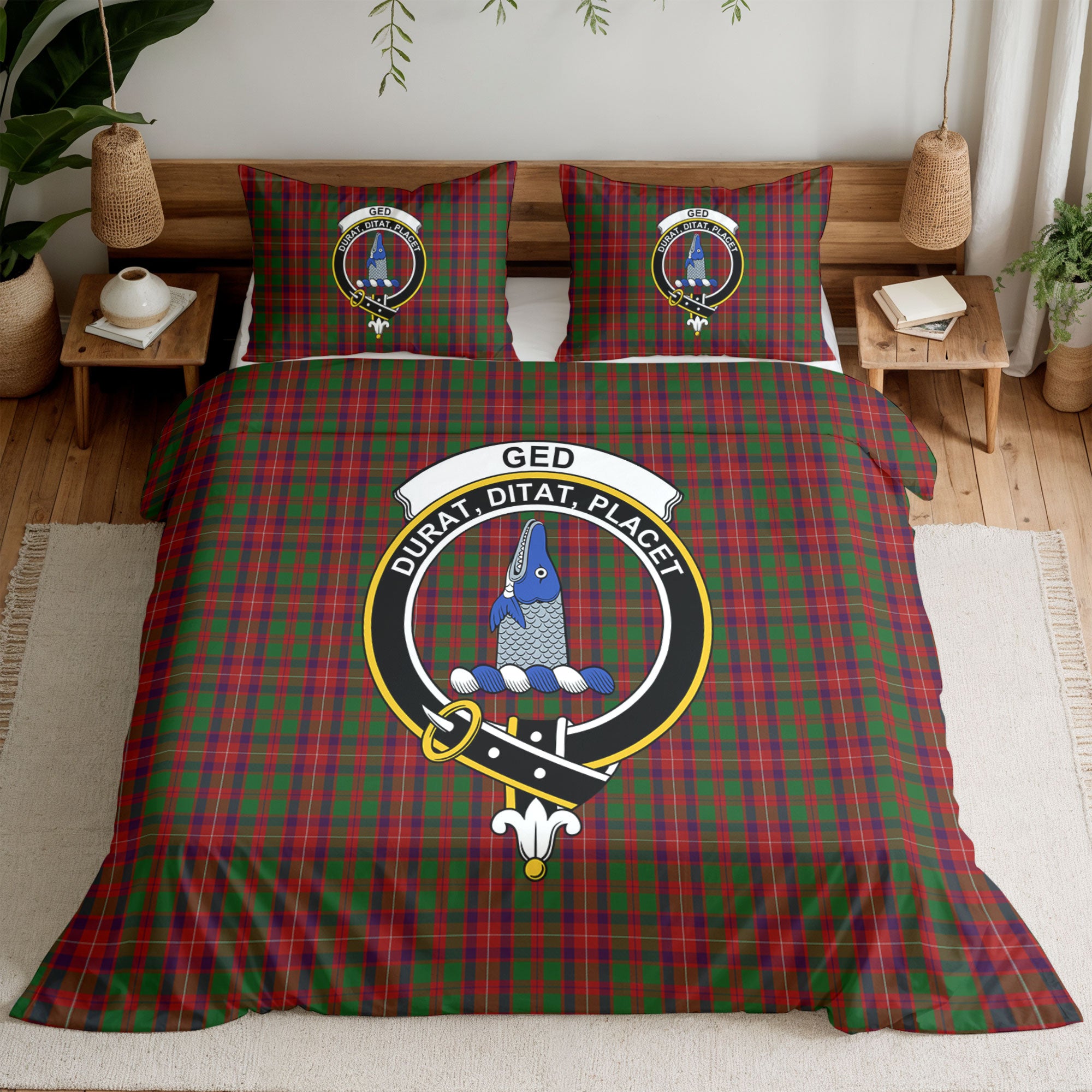 Ged Tartan Crest Bedding Set