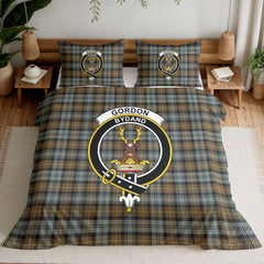 Gordon Weathered Tartan Crest Bedding Set