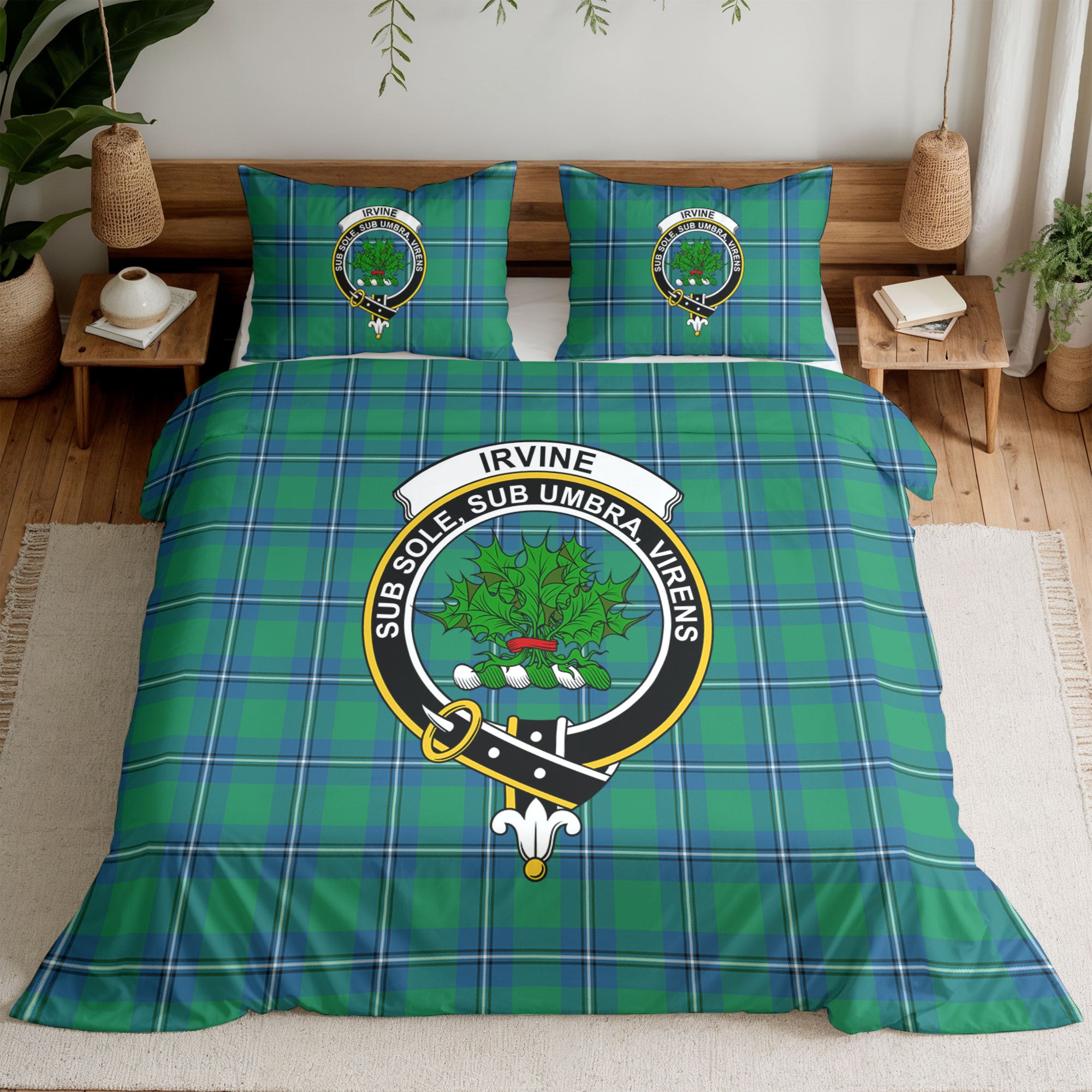 Irvine Ancient Tartan Crest Bedding Set