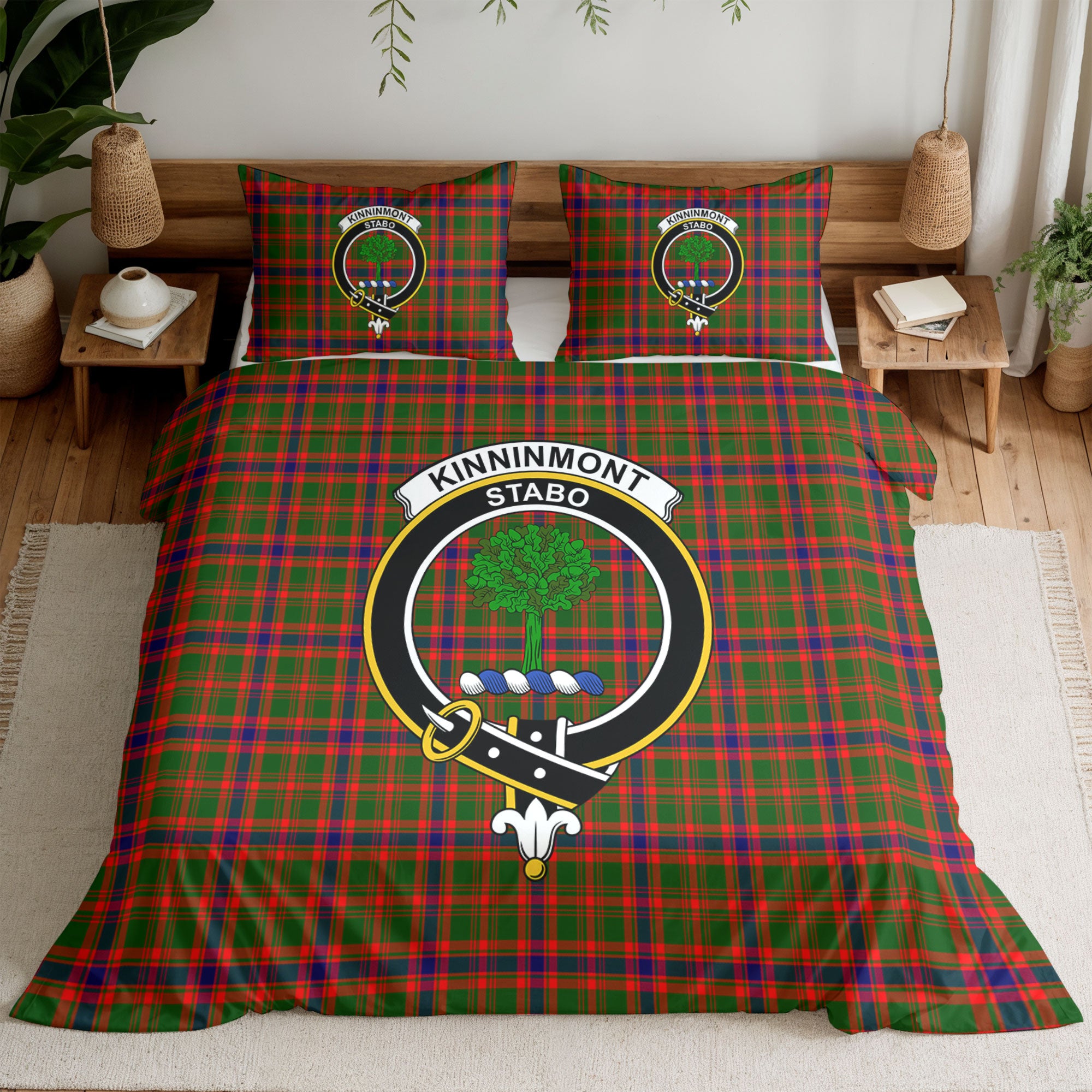 Kinninmont Tartan Crest Bedding Set