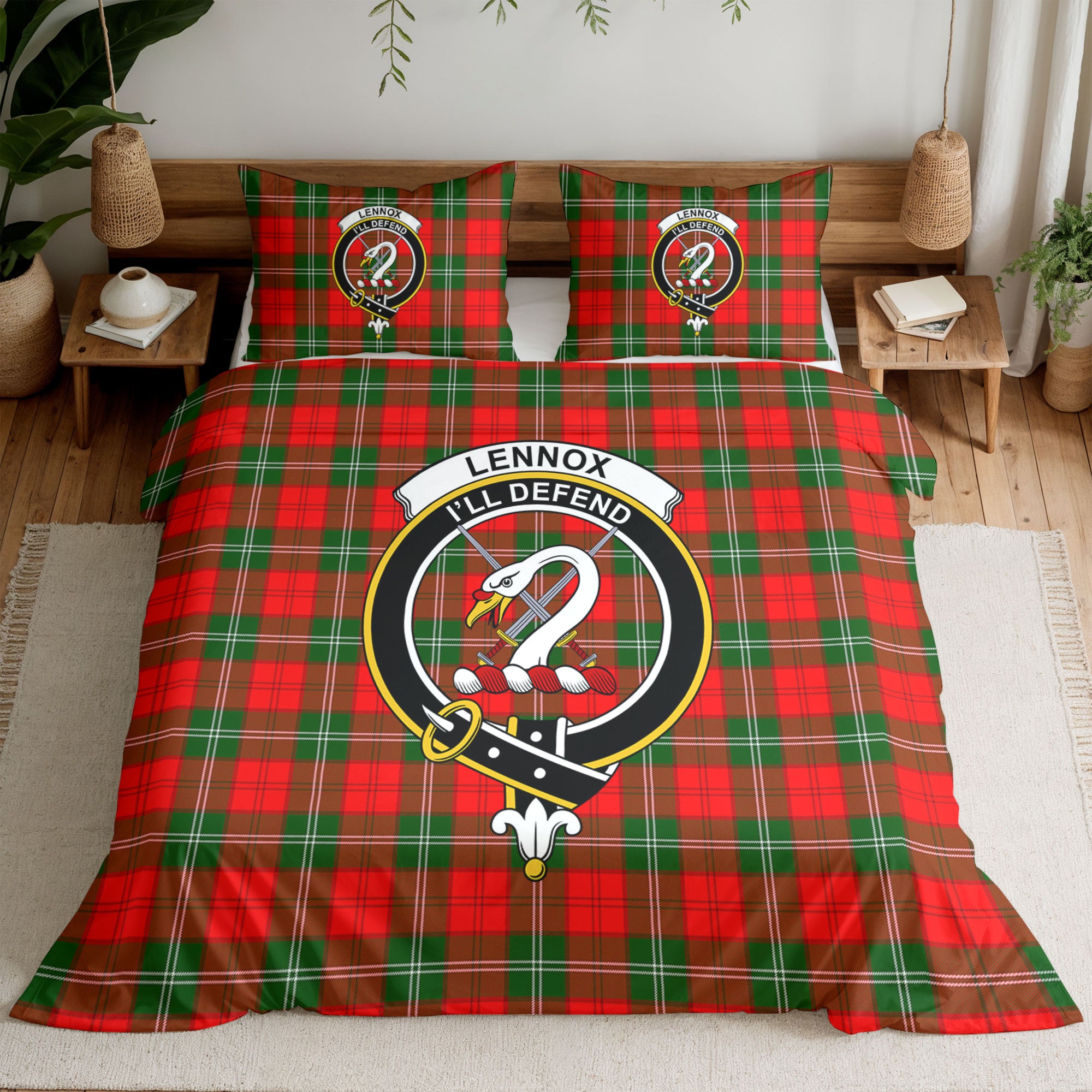 Lennox Tartan Crest Bedding Set
