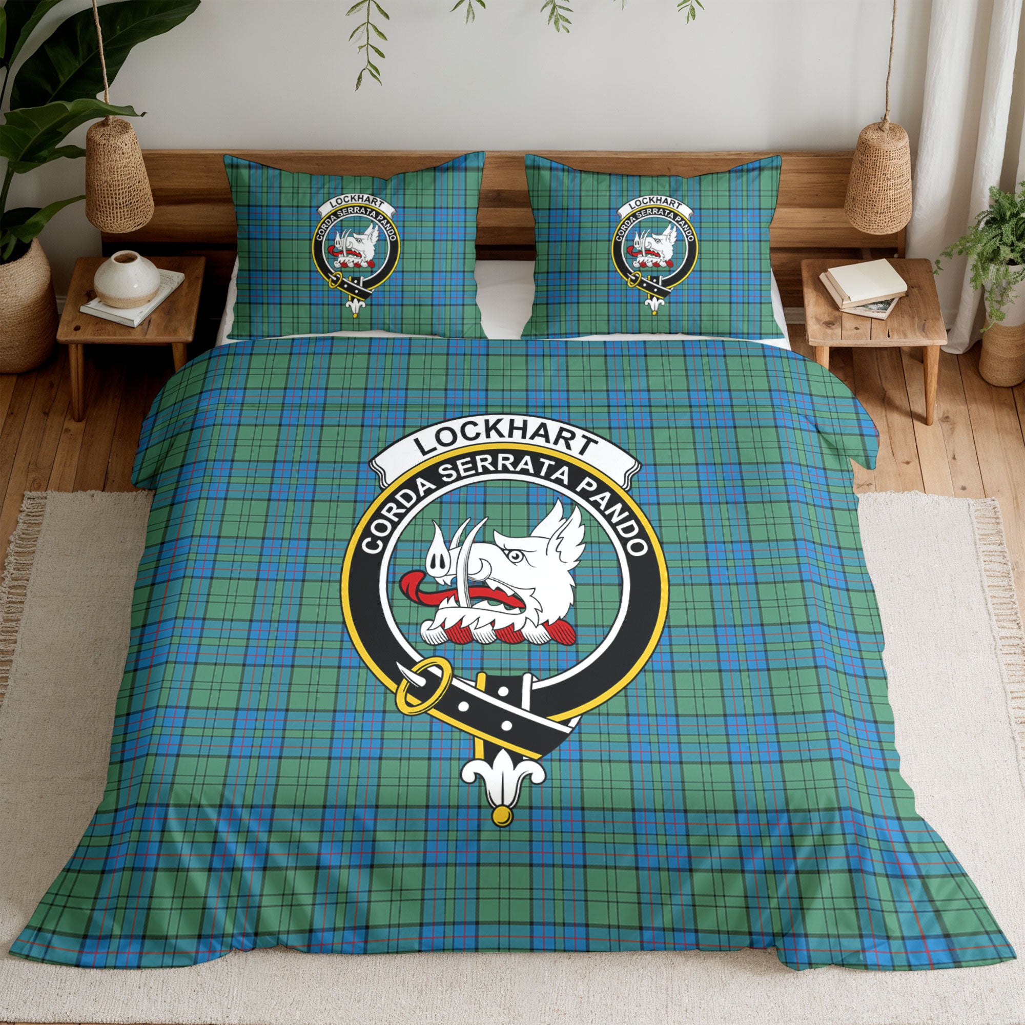 Lockhart Tartan Crest Bedding Set
