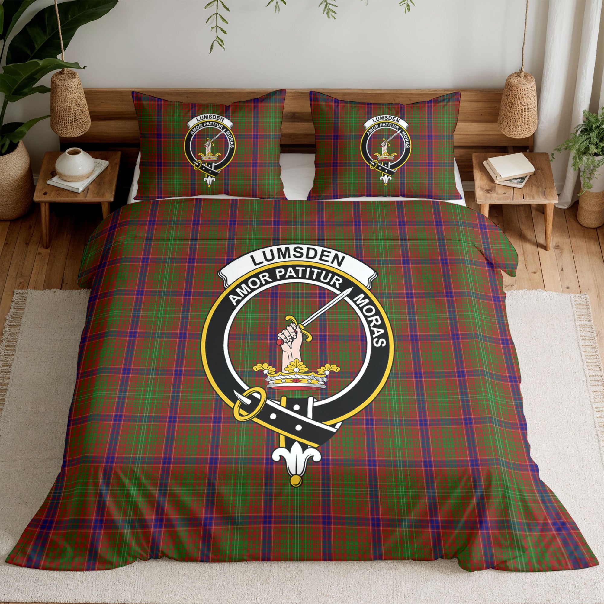 Lumsden Tartan Crest Bedding Set