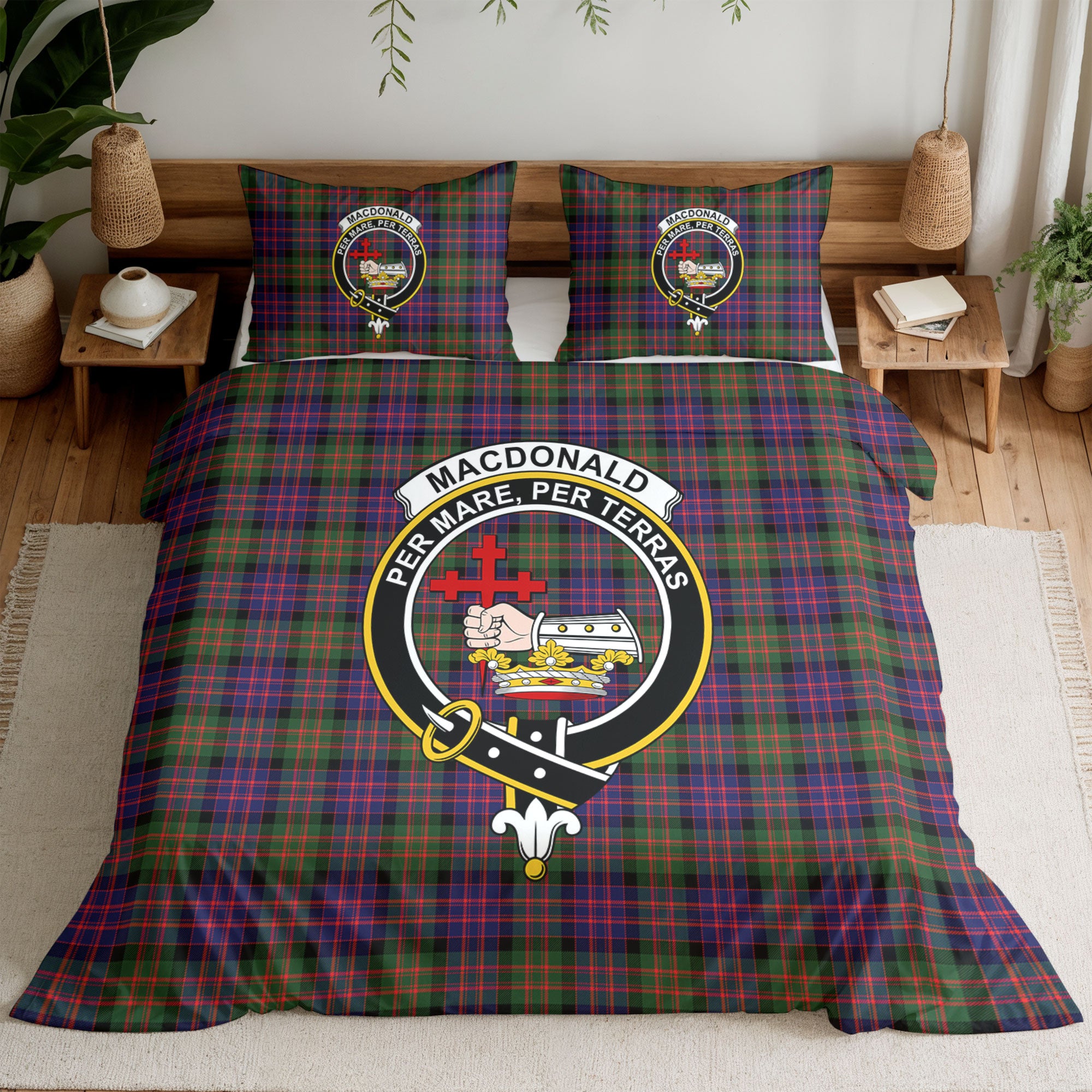 MacDonald Modern Tartan Crest Bedding Set