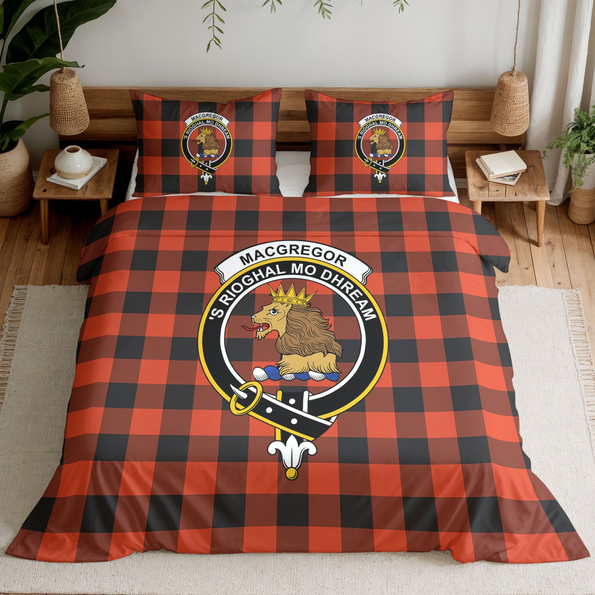 MacGregor Rob Roy Ancient Tartan Crest Bedding Set