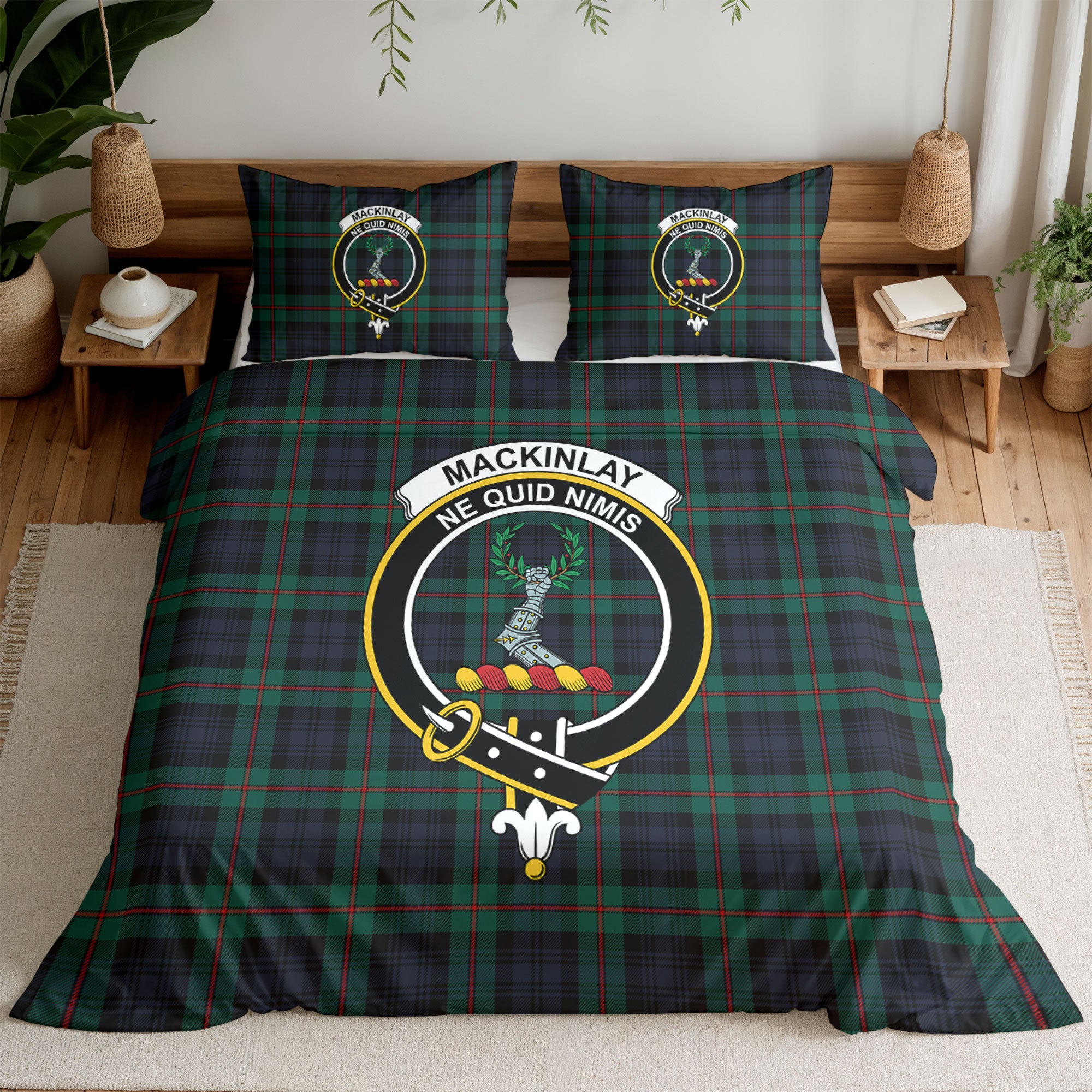 MacKinlay Modern Tartan Crest Bedding Set
