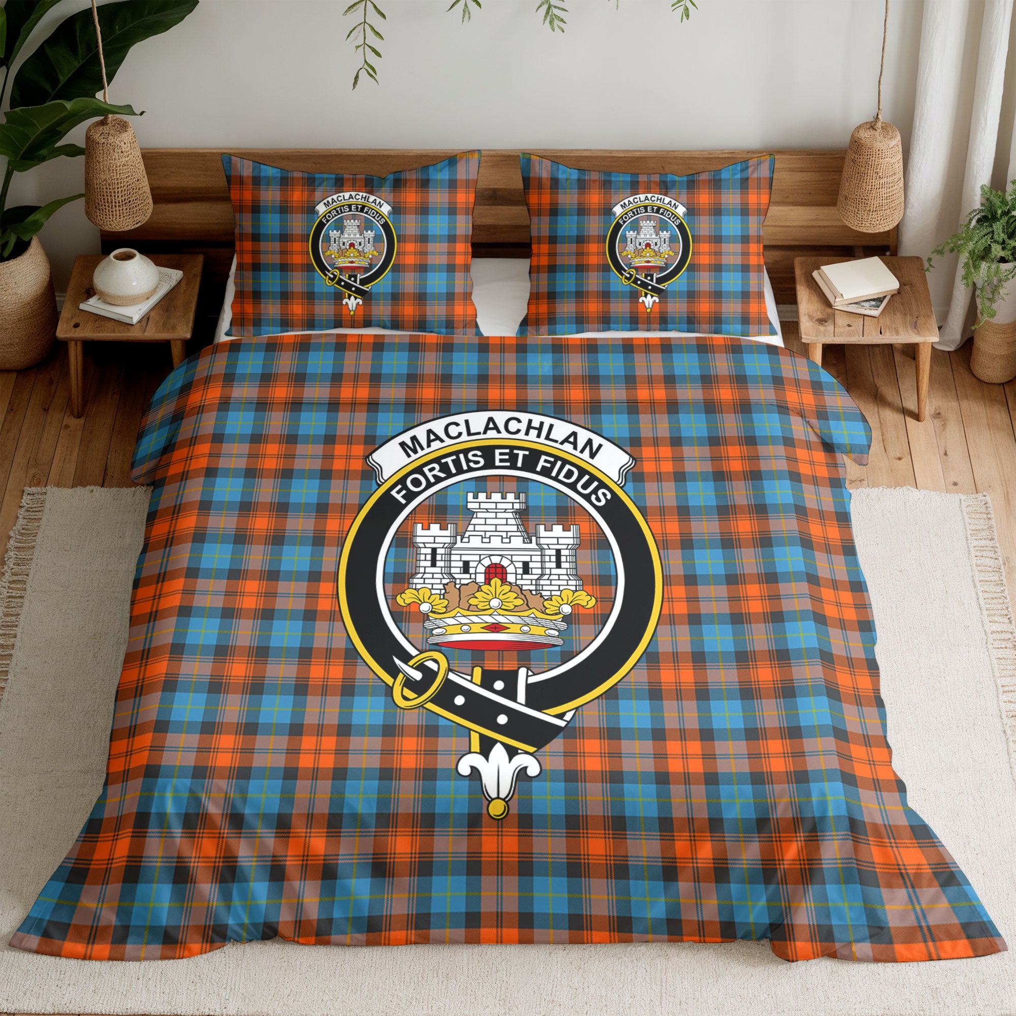 MacLachlan Ancient Tartan Crest Bedding Set