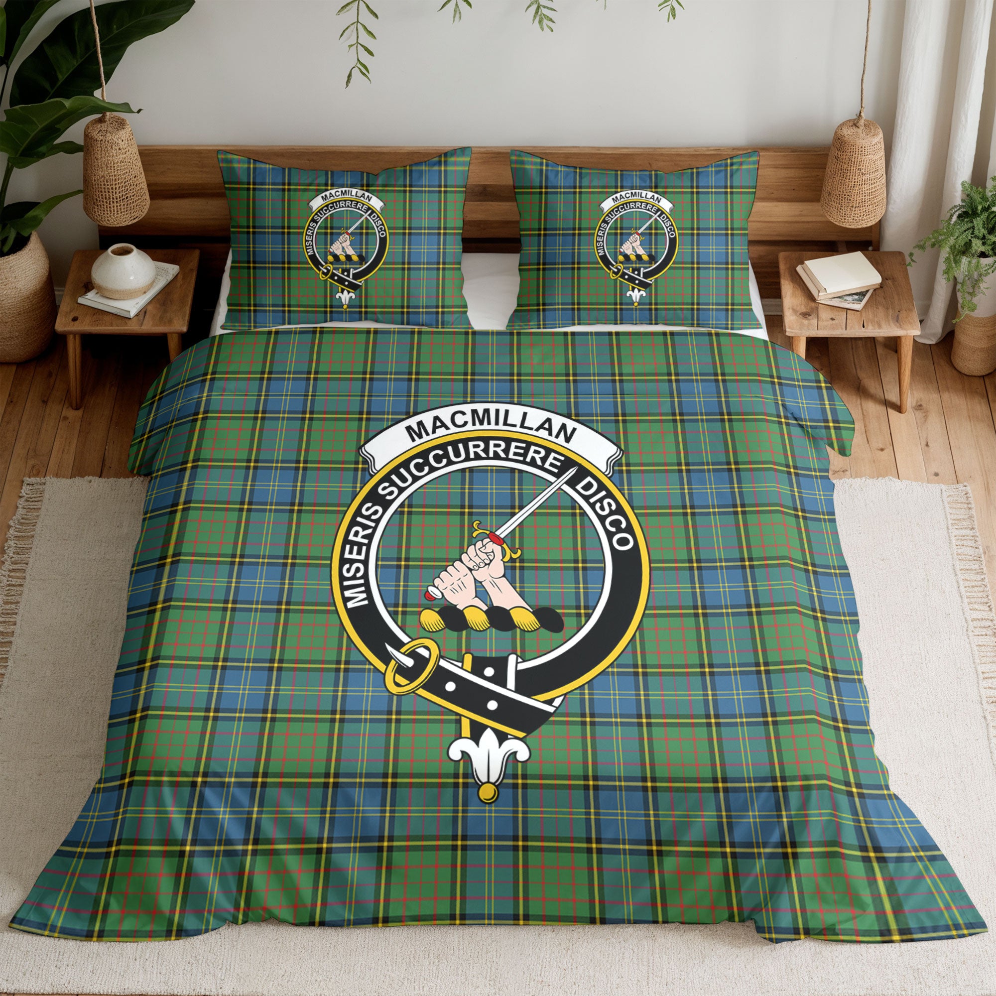MacMillan Hunting Ancient Tartan Crest Bedding Set