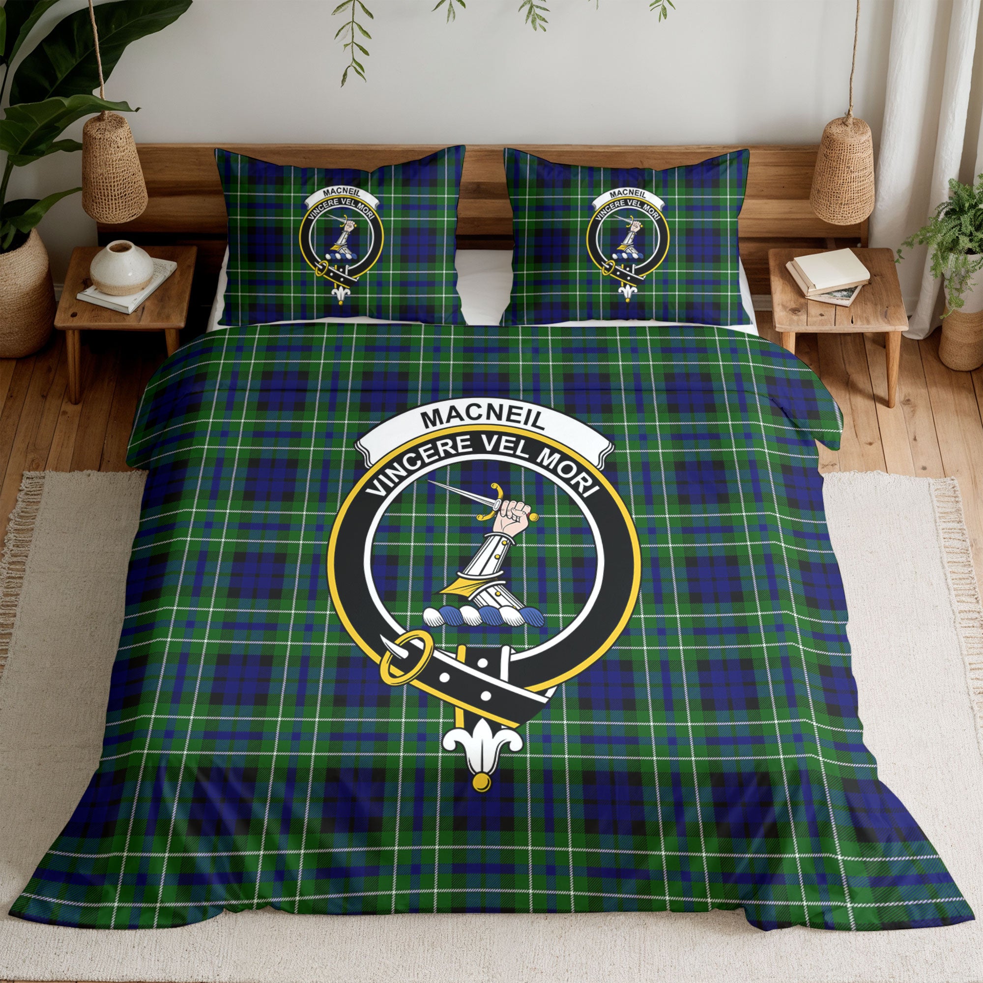 MacNeil of Colonsay Modern Tartan Crest Bedding Set