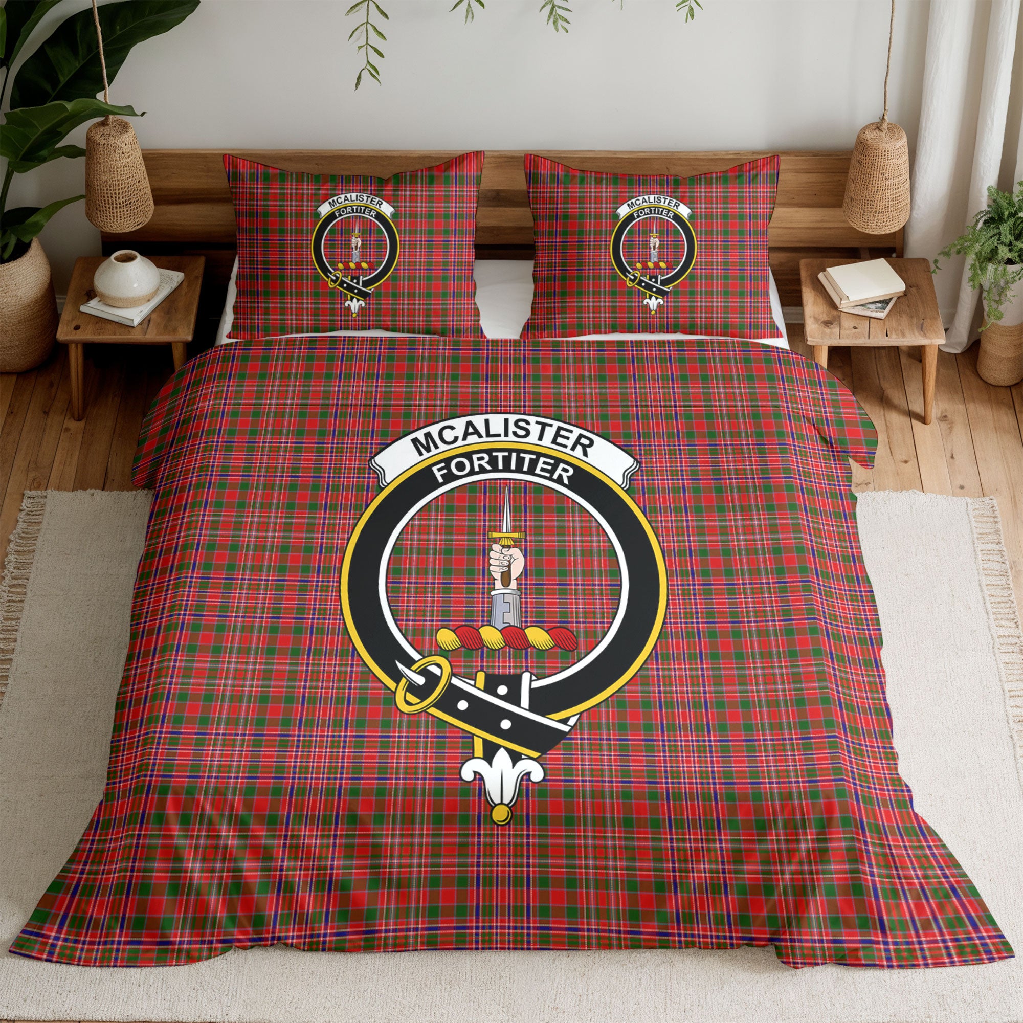 McAlister Modern Tartan Crest Bedding Set
