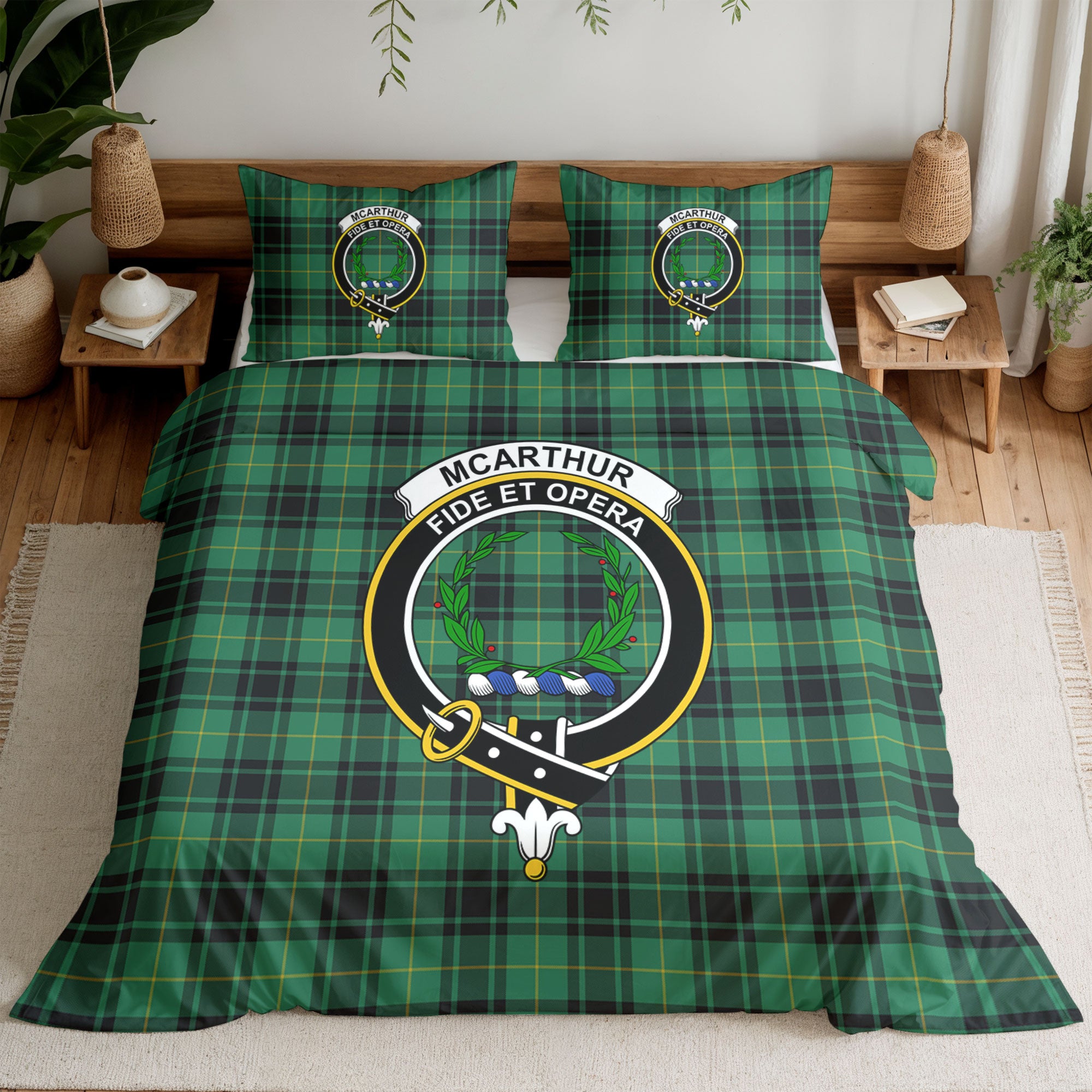 McArthur Ancient Tartan Crest Bedding Set