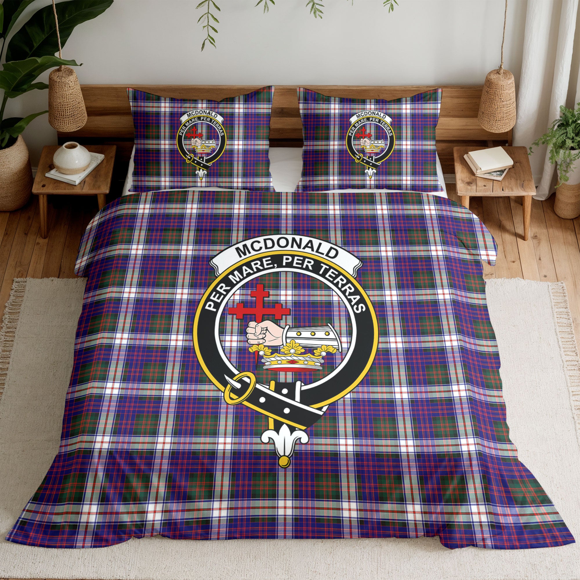 McDonald Dress Modern Tartan Crest Bedding Set