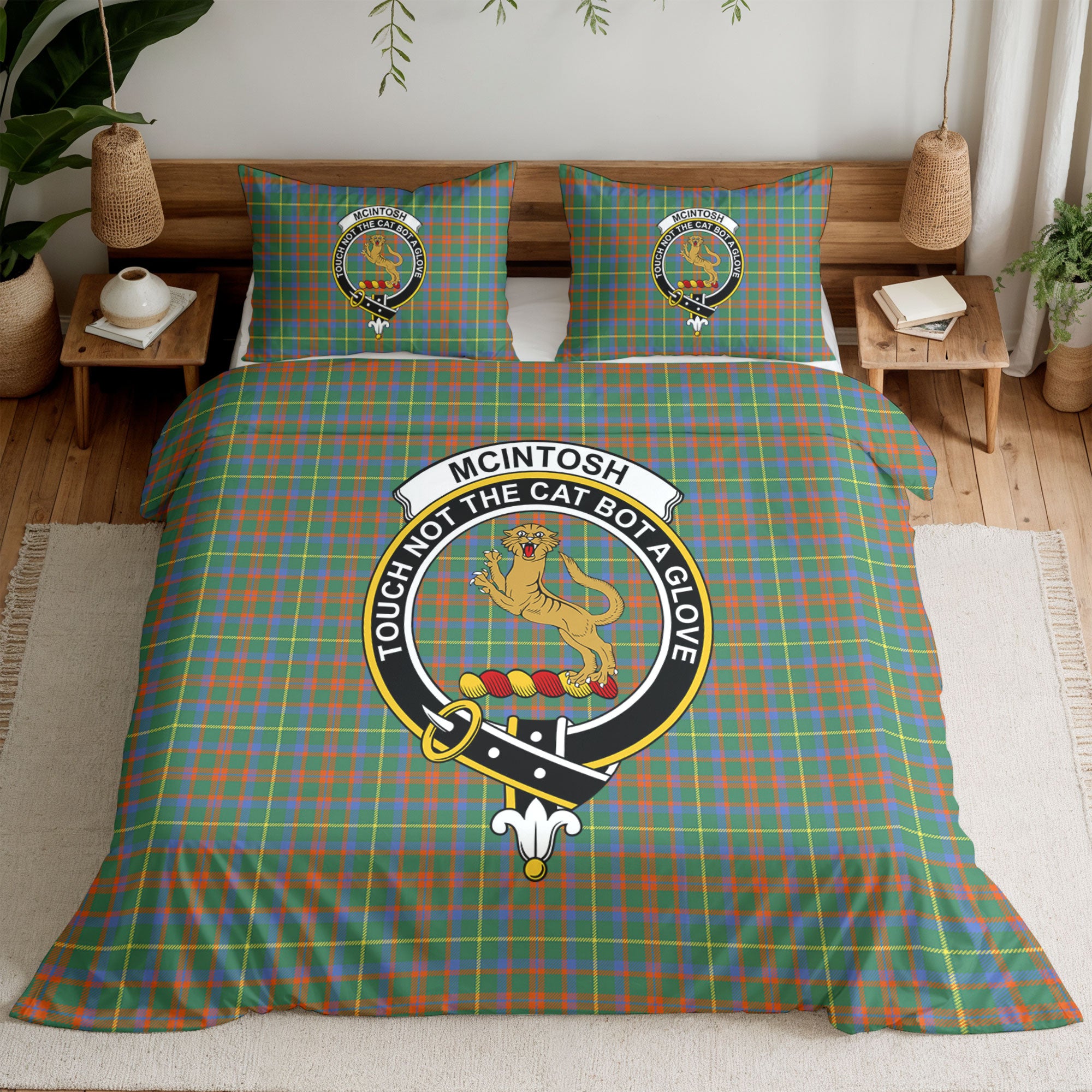 McIntosh Hunting Ancient Tartan Crest Bedding Set