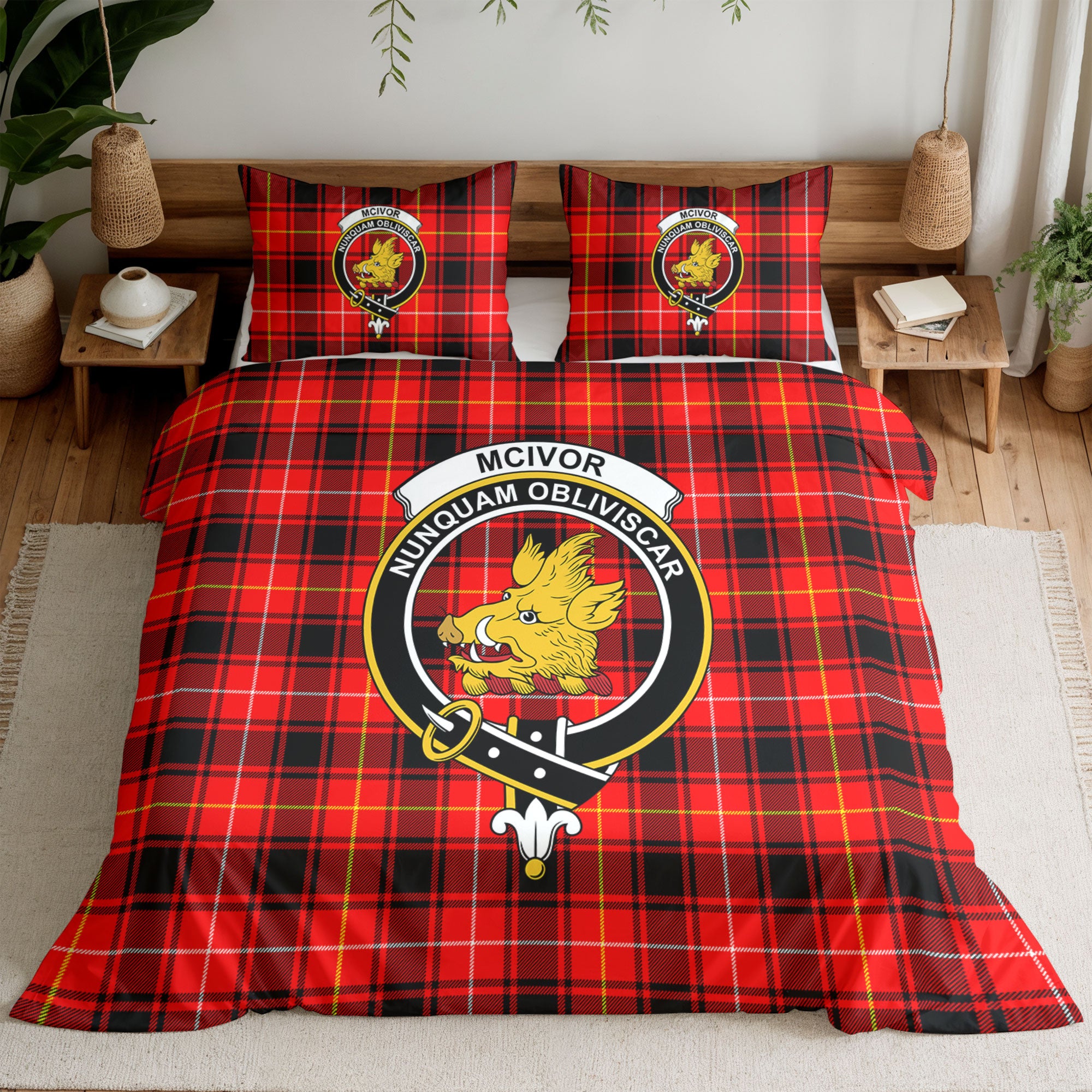 McIvor Tartan Crest Bedding Set