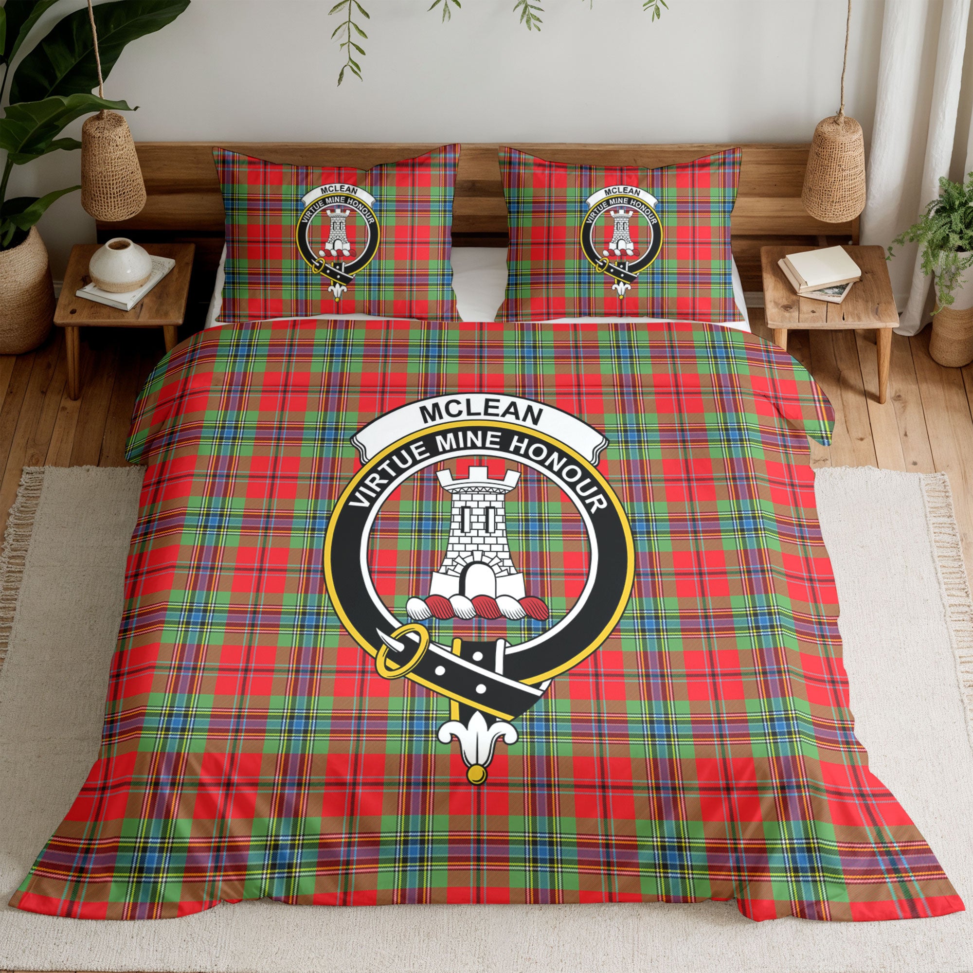 McLean of Duart Modern Tartan Crest Bedding Set