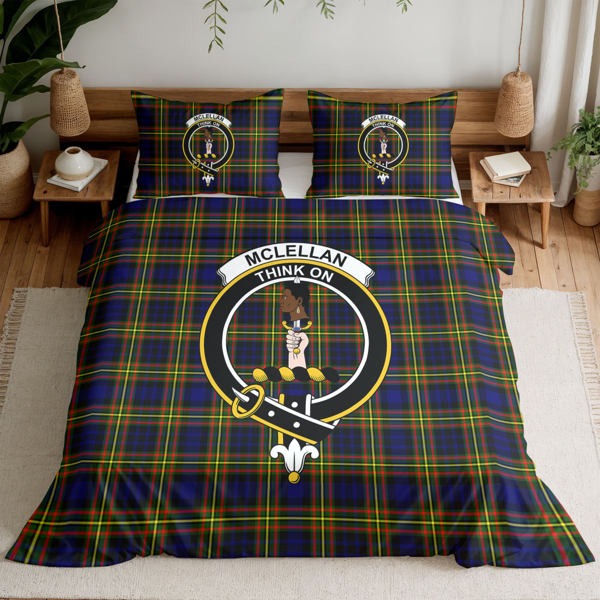 McLellan Modern Tartan Crest Bedding Set