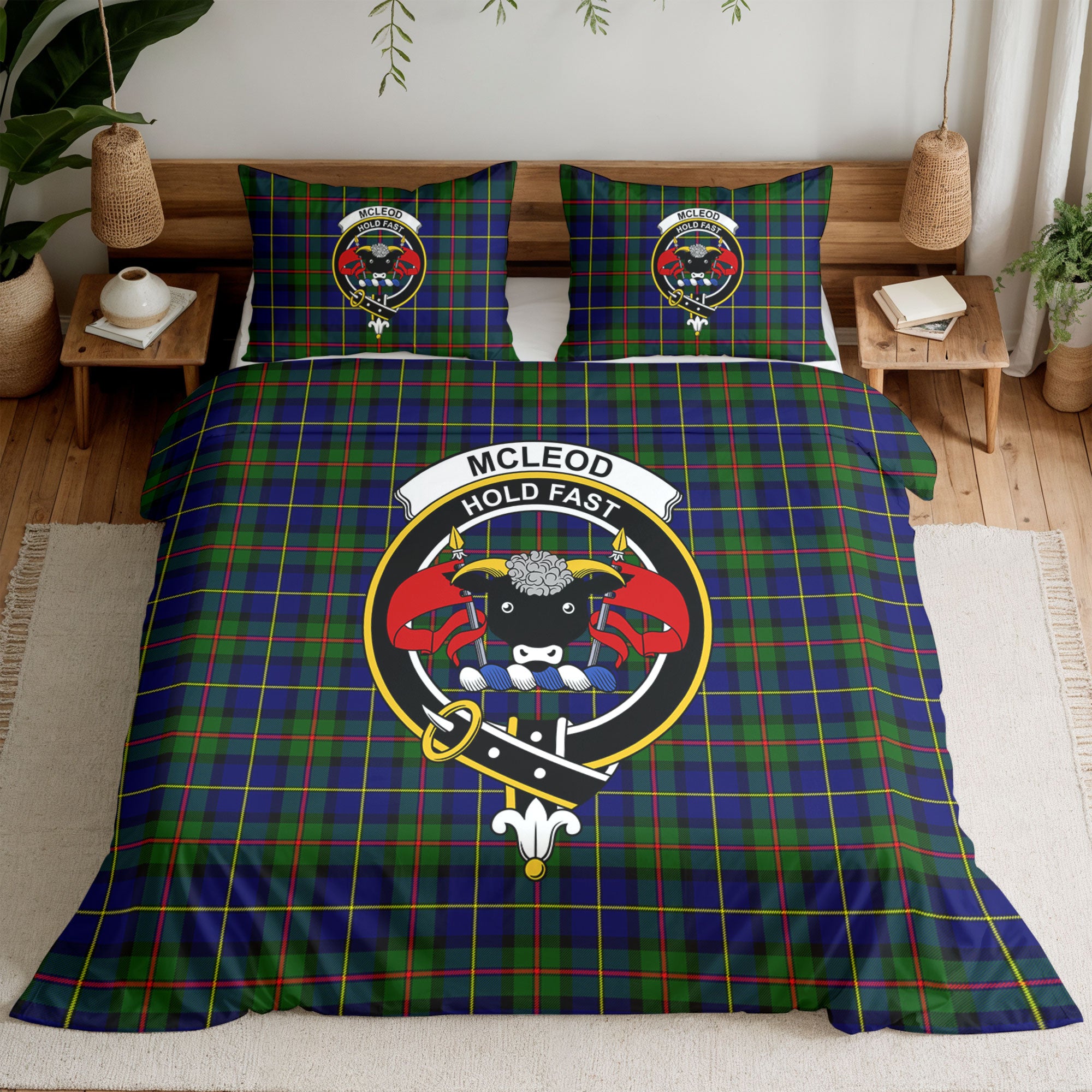 McLeod of Harris Modern Tartan Crest Bedding Set