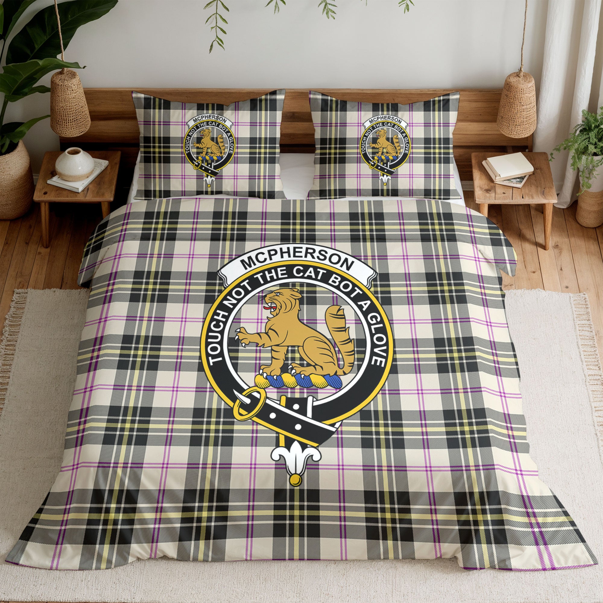 McPherson Dress Ancient Tartan Crest Bedding Set