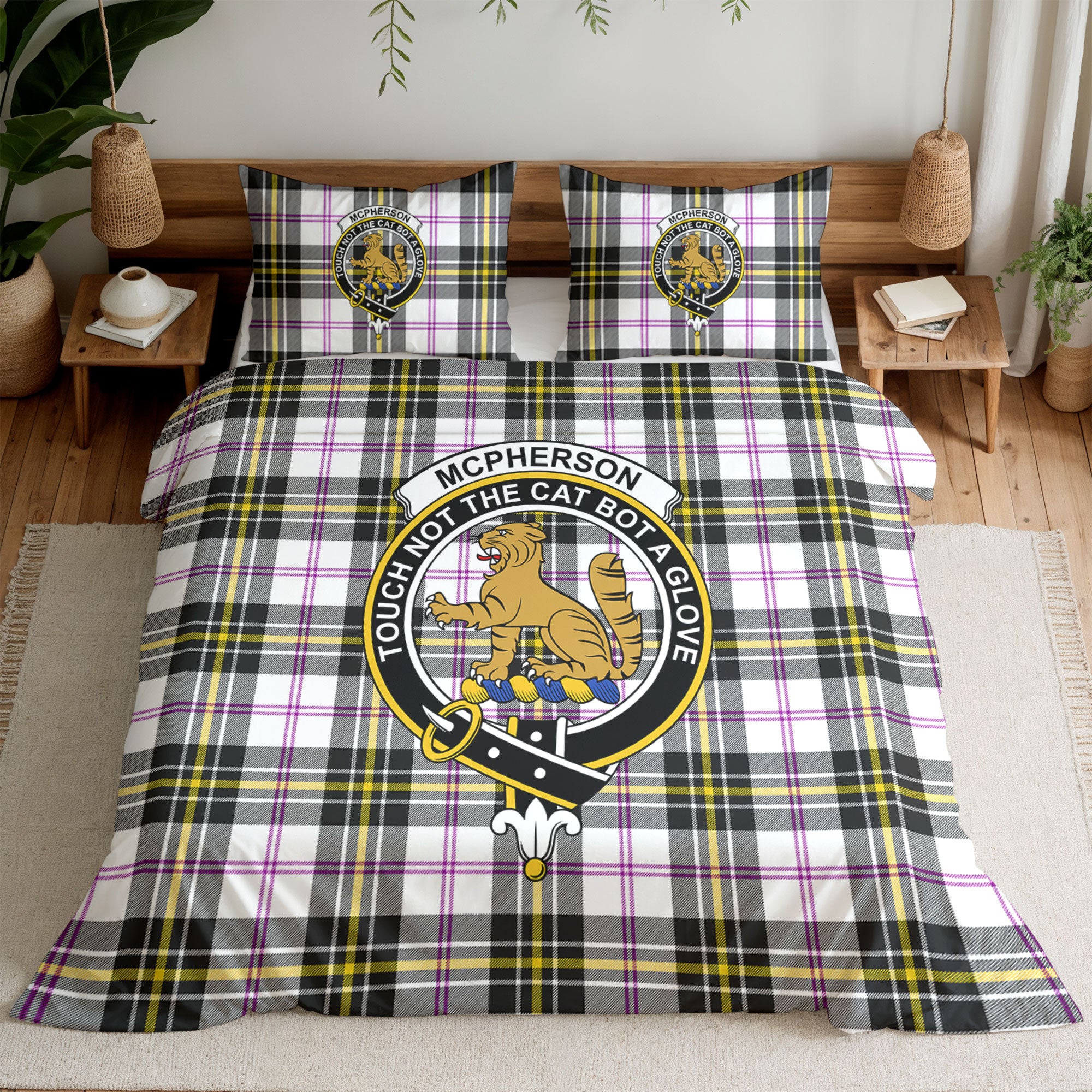 McPherson Dress Modern Tartan Crest Bedding Set