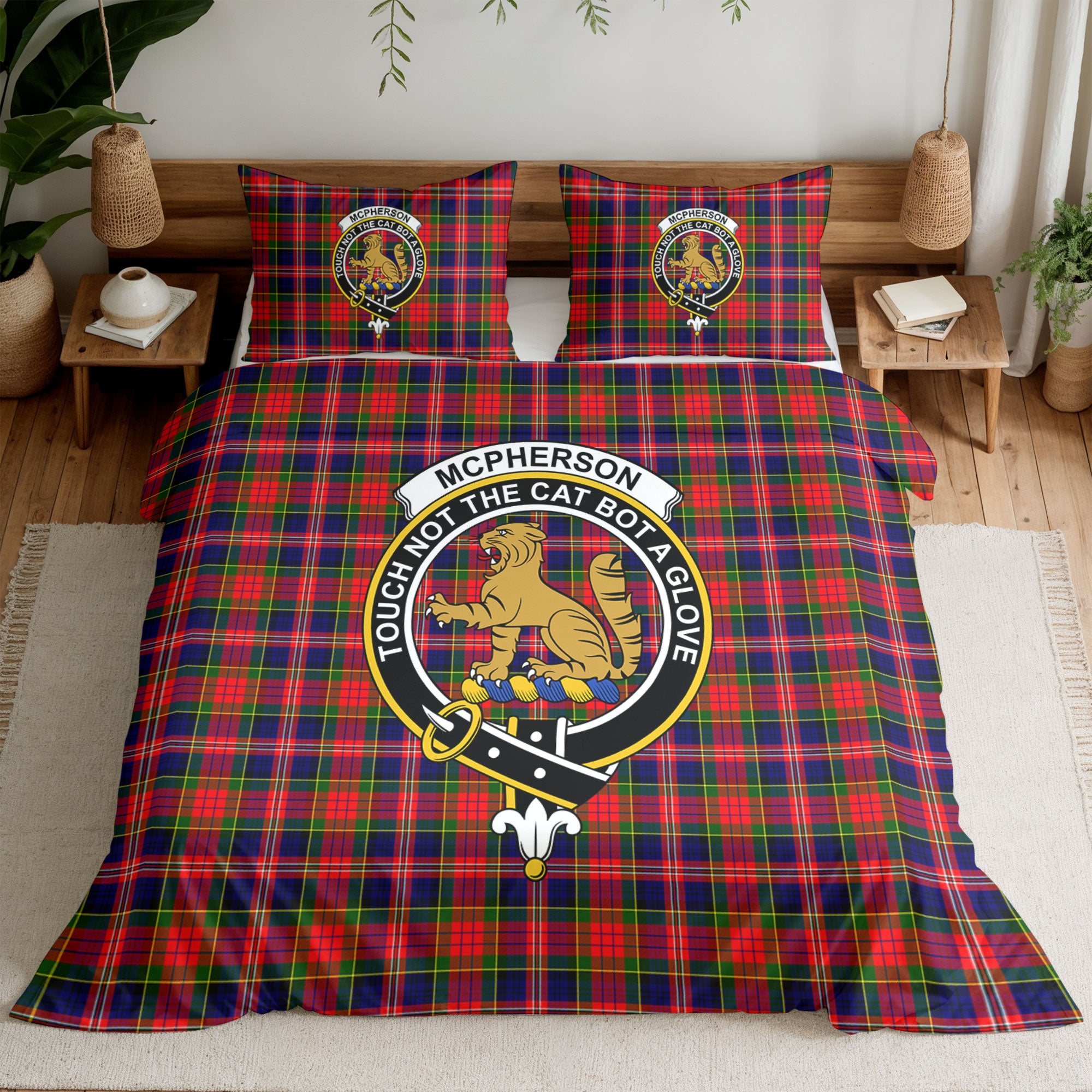 McPherson Modern Tartan Crest Bedding Set
