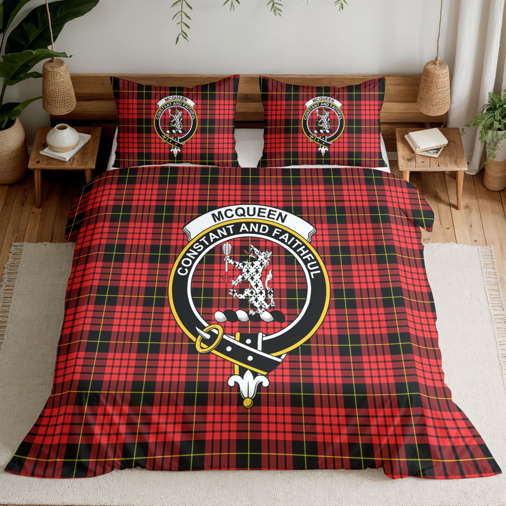 McQueen Modern Tartan Crest Bedding Set